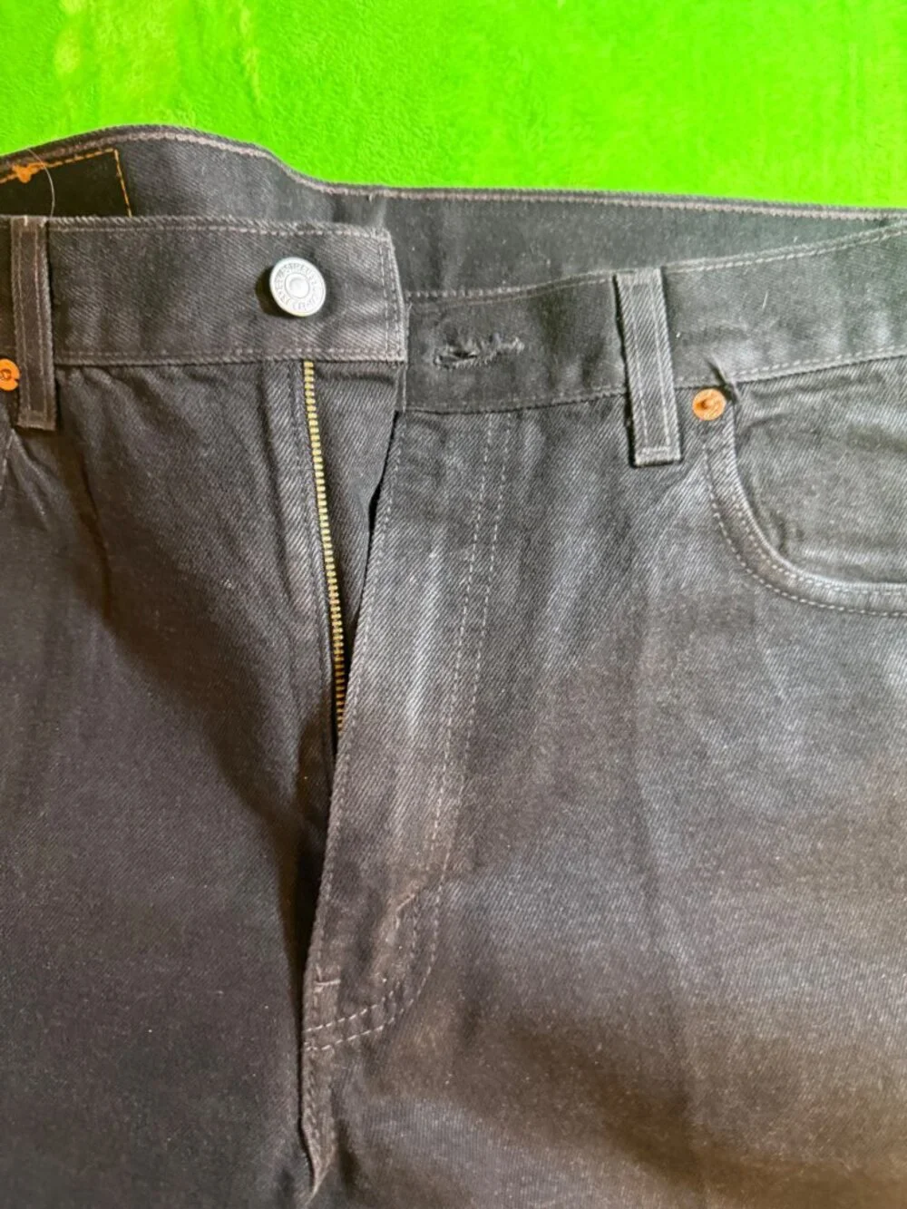 Vintage 1999 Levi's 550 Relaxed Fit Black Jeans Mens 36x32 Made in Mexico NWOT